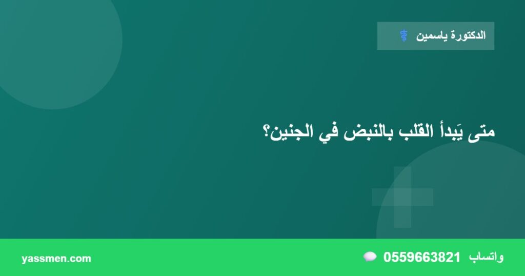 متى يَبدأ القلب بالنبض في الجنين؟